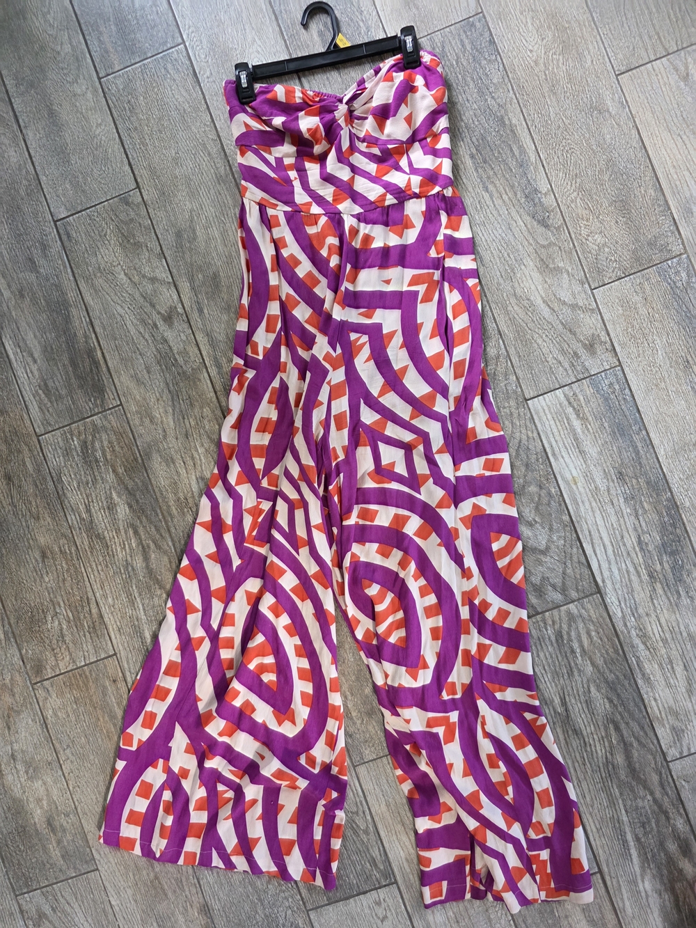 Tracy Reese Anthropologie Strapless Wide-Leg Jumpsuit Romper Sz 6